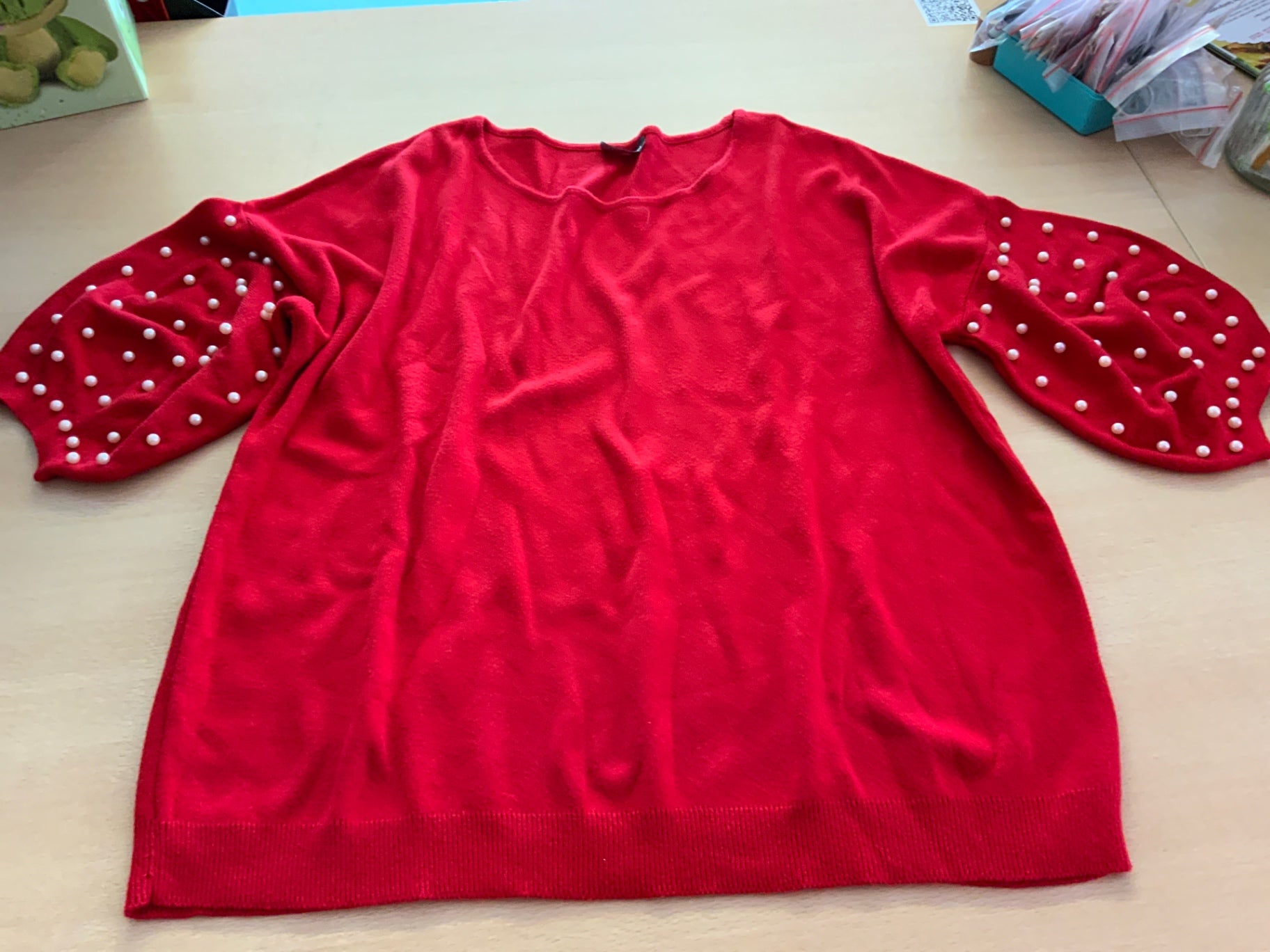 Pullover kurzarm XL Rot