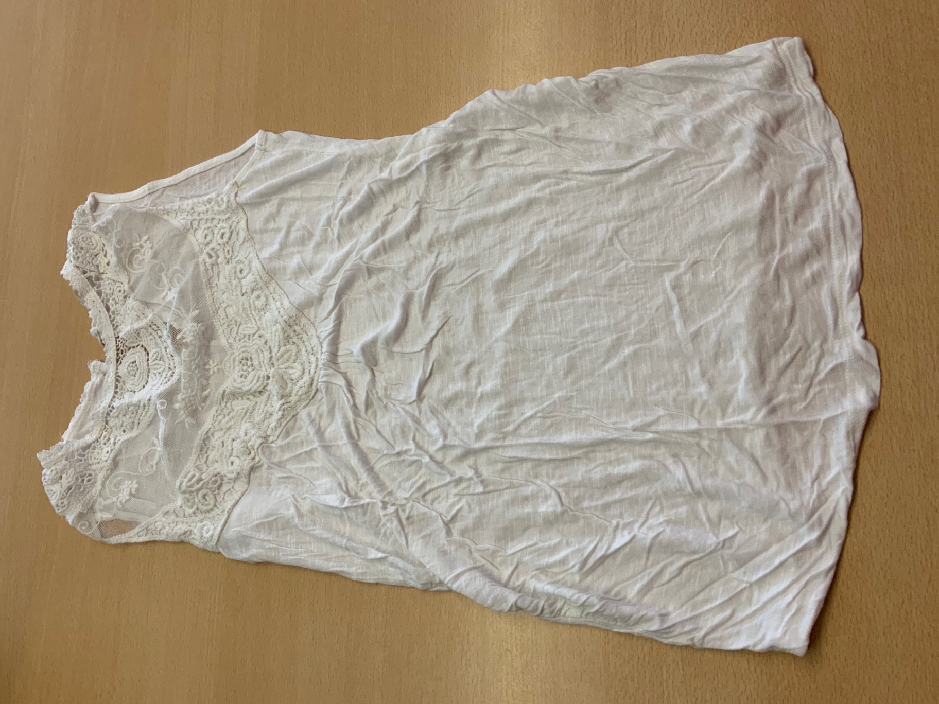 Ärmelloses Umstands-Shirt 36 Weiß