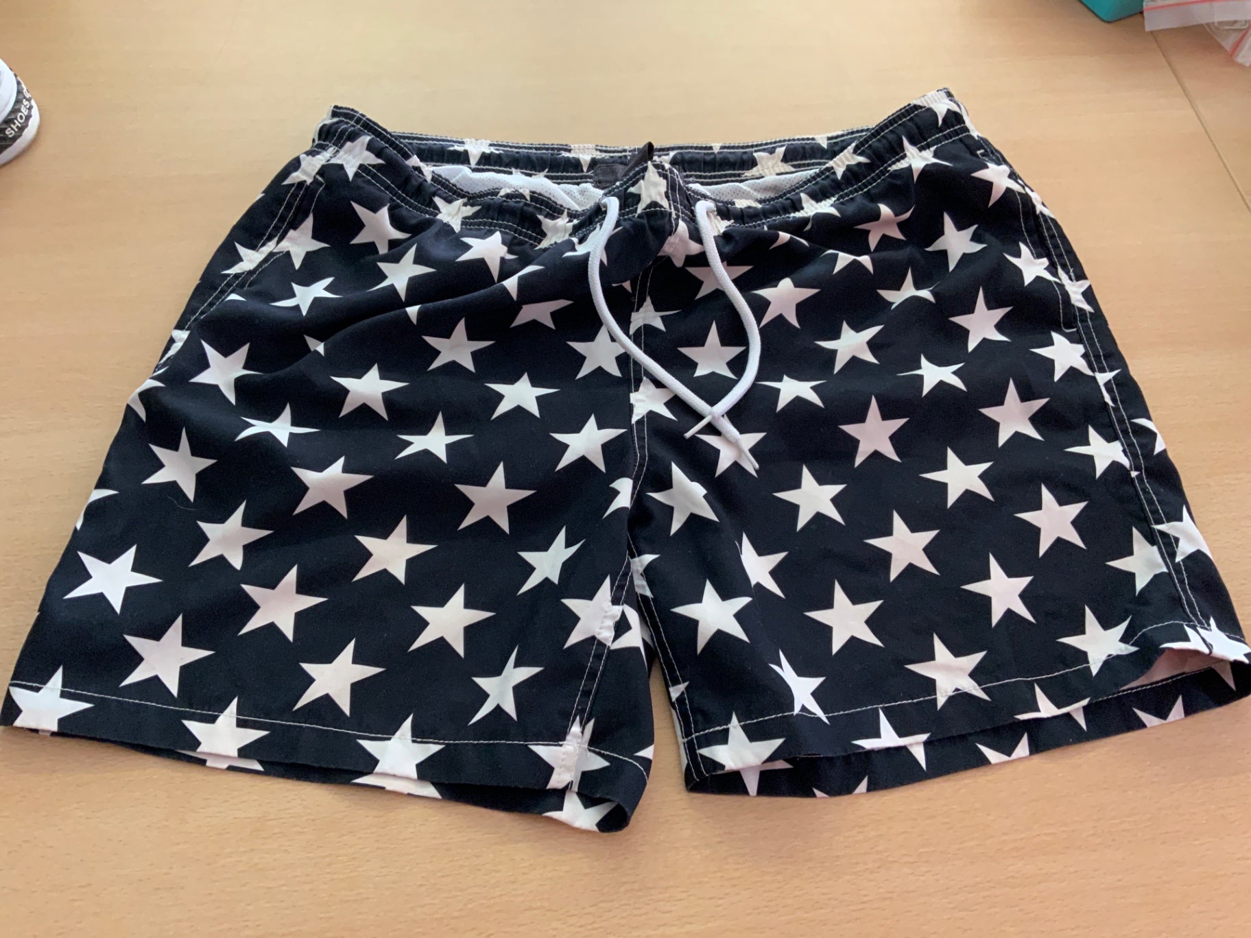  Badehose L Schwarz und Weiß