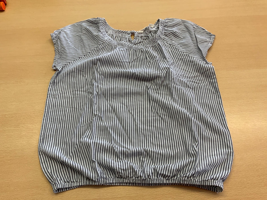 Bluse 146 Blau-Weiß gestreift