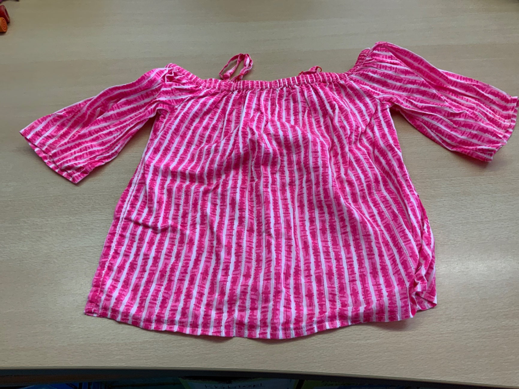 Bluse 152 Pink und Weiß