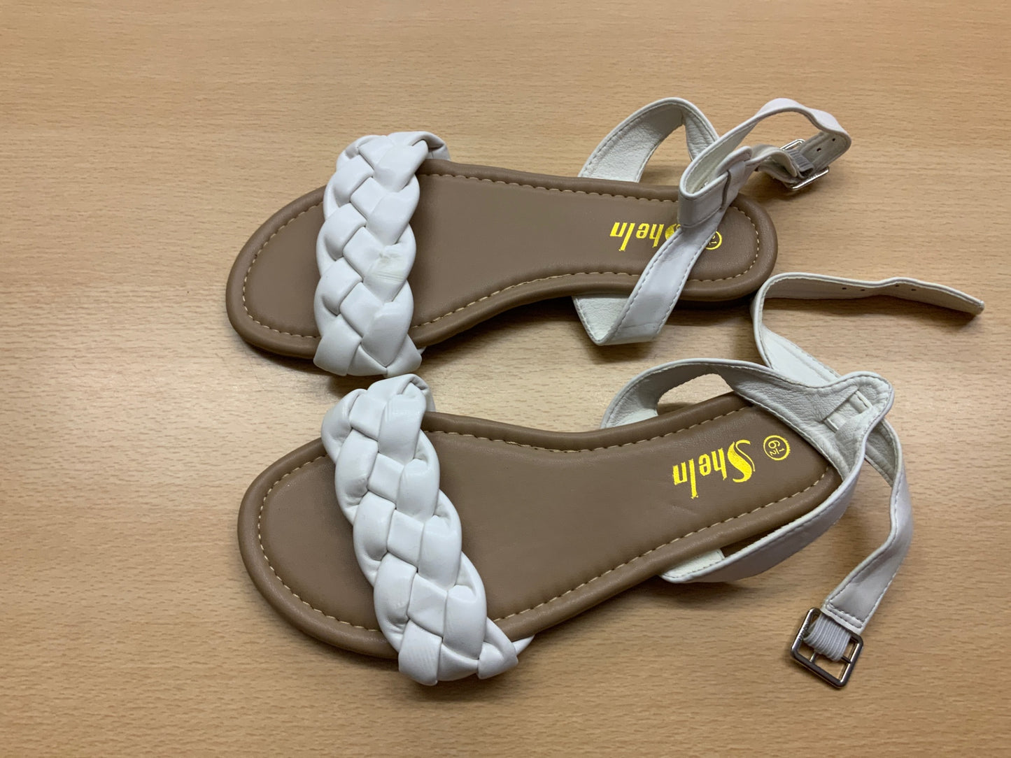 Sandalen 6.5 Beige, Weiß