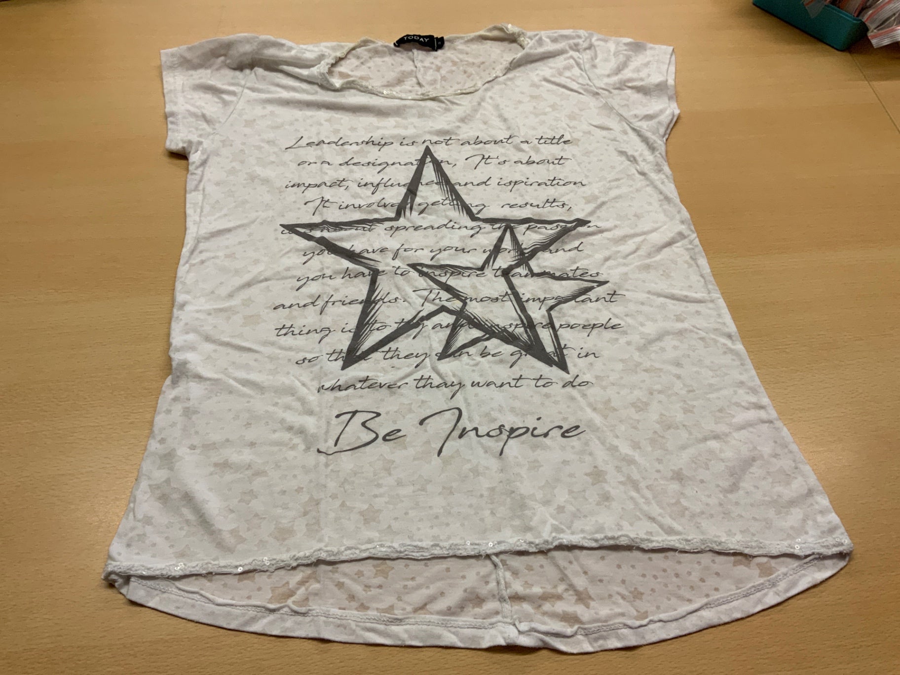 TODAY T-Shirt S Weiß
