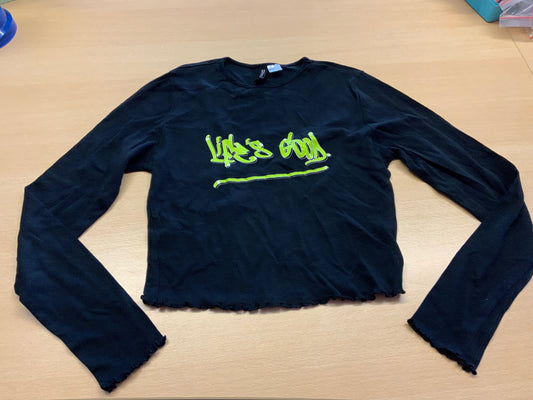 Langarmshirt 164 Schwarz