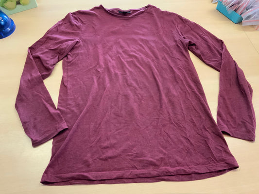 Langarmshirt L Bordeauxrot