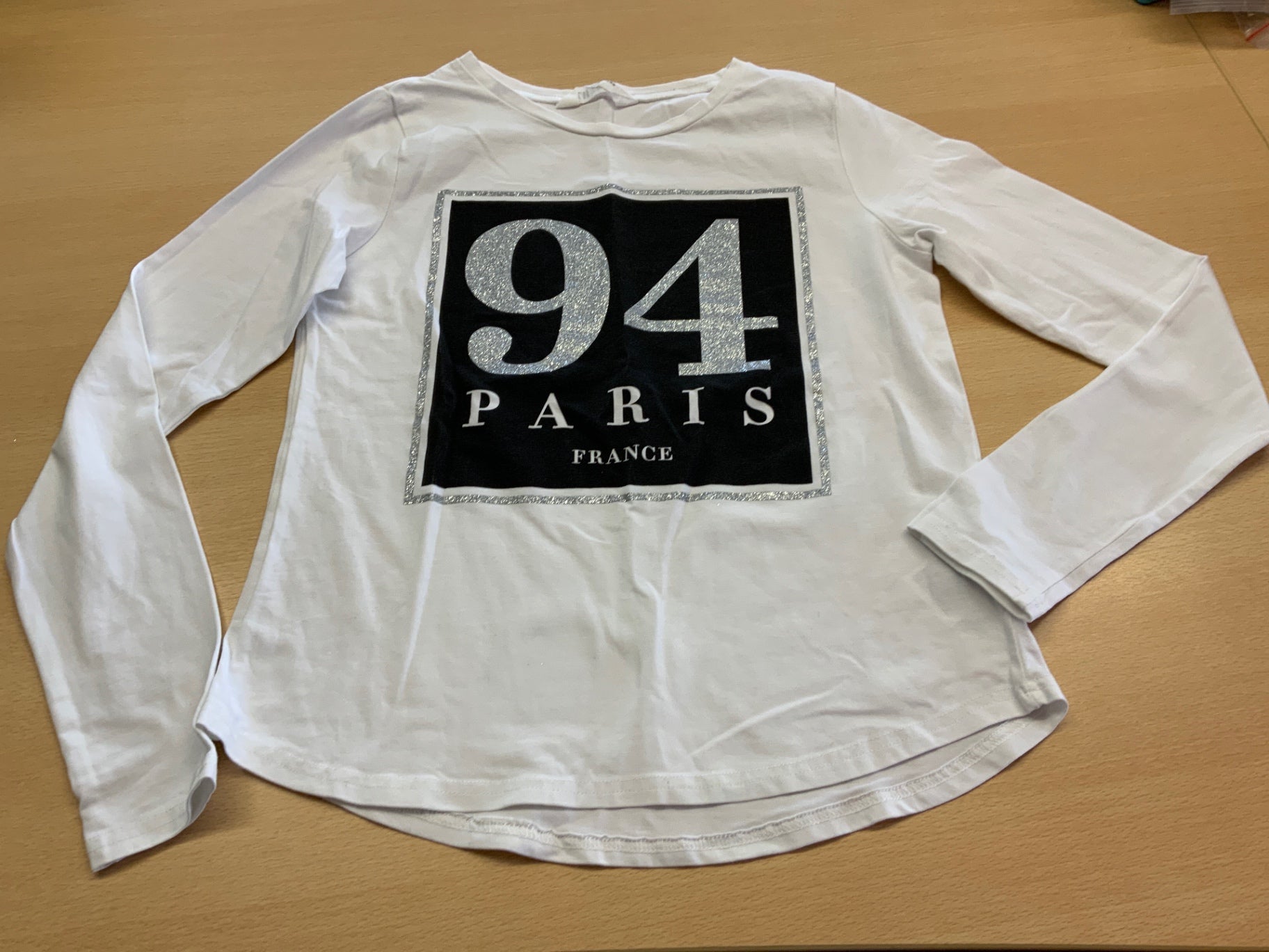 Langärmliges T-Shirt 158/164 Weiß