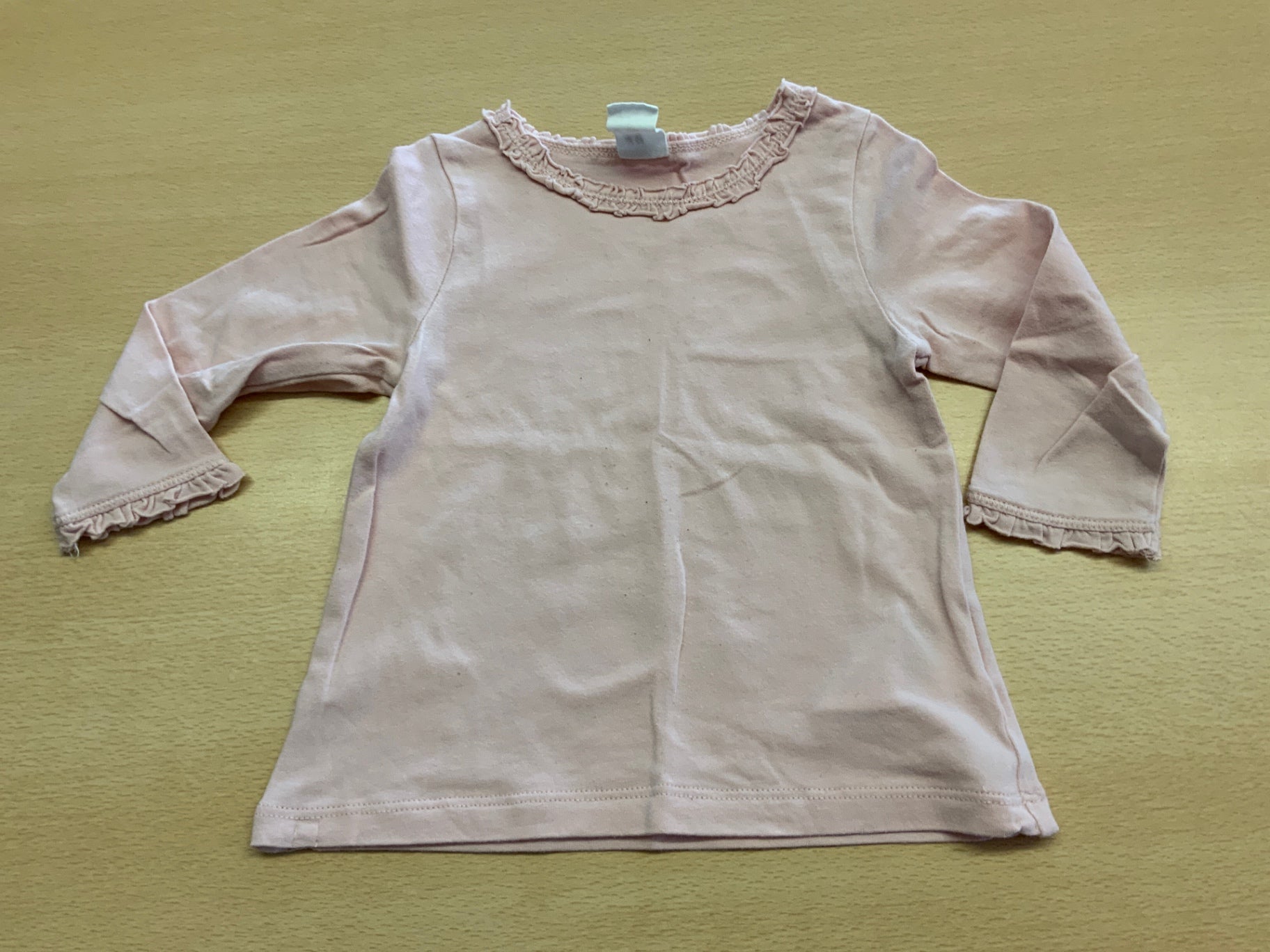 Langärmliges T-Shirt 74 Hellrosa