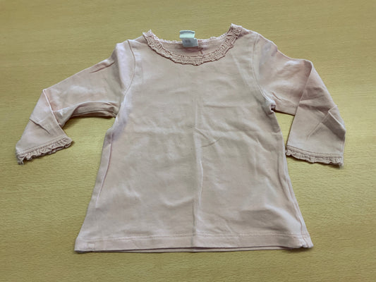 Langärmliges T-Shirt 74 Hellrosa