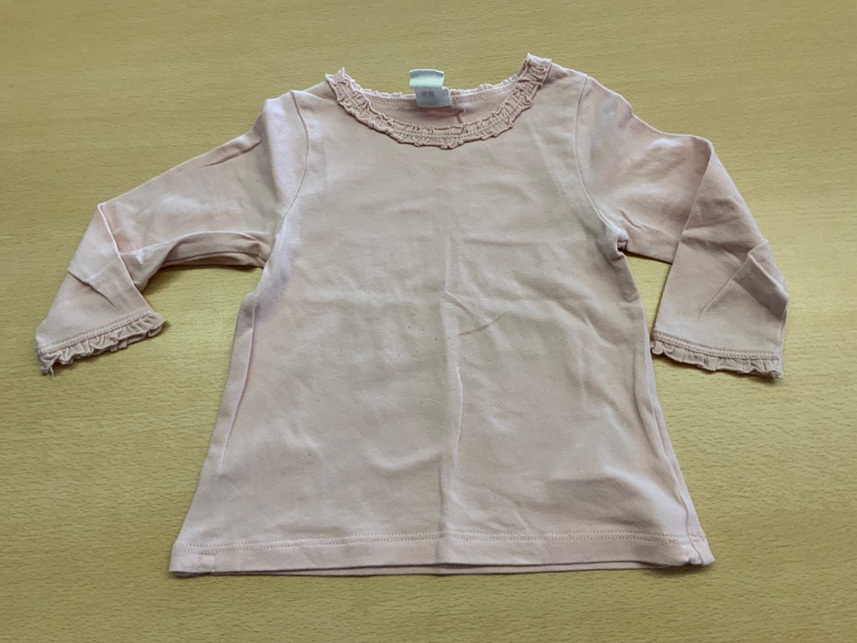 Langärmliges T-Shirt 74 Hellrosa