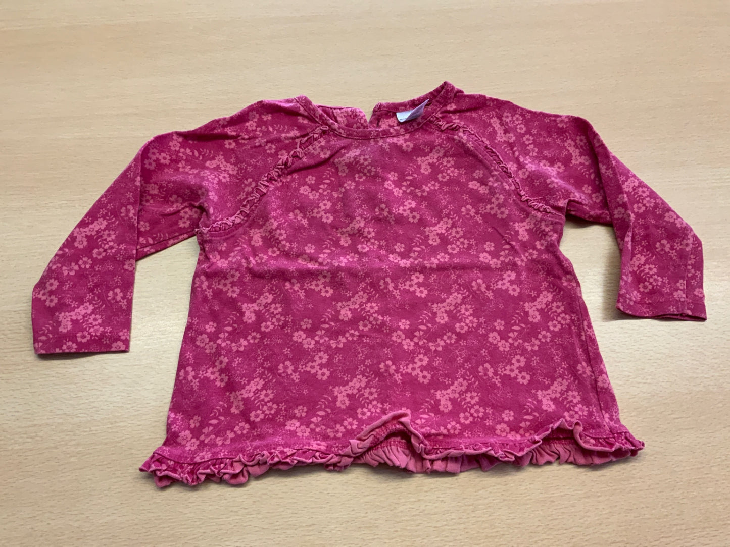 Langärmliges T-Shirt 80/86 Rosa