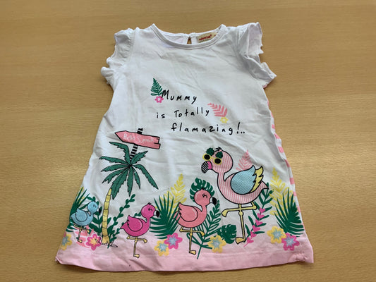 Silversun Kinder T-Shirt 80 Weiß, rosa, grün, gelb, schwarz