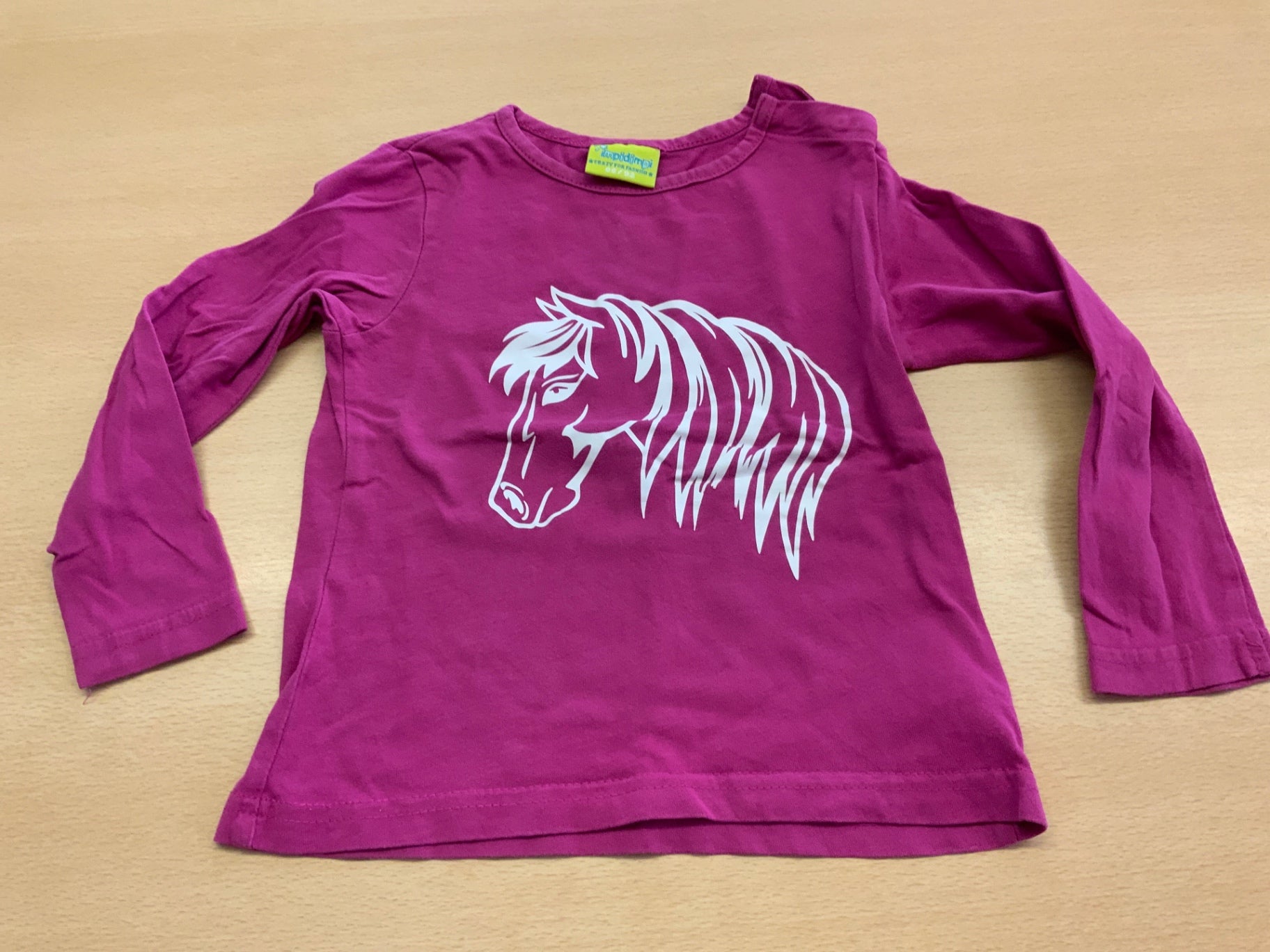 Langarmshirt 86/92 Magenta