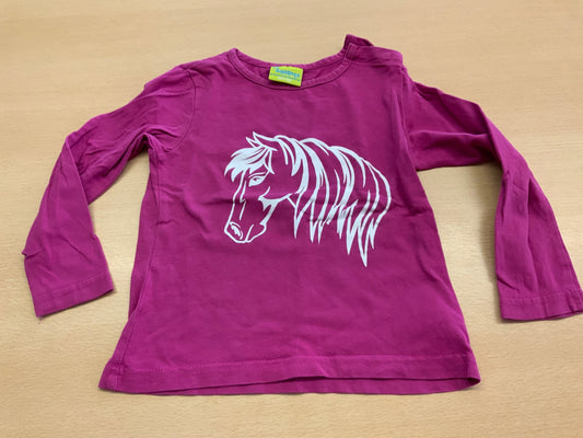 Langarmshirt 86/92 Magenta