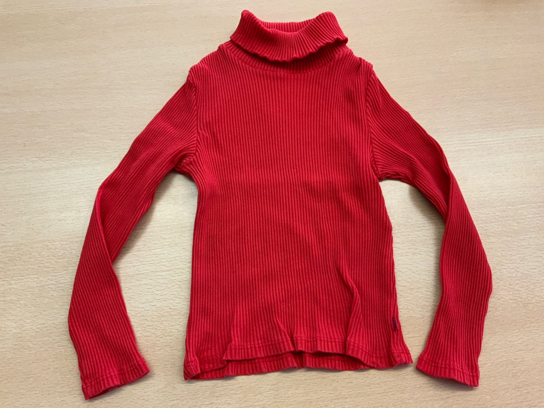 Rollkragen-Pullover 98/104 Rot