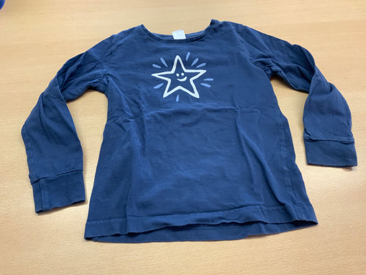 Langarmshirt 122/128 Blau