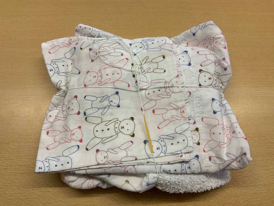  Baby-Bettwäsche + Wickeltischbezug Weiß