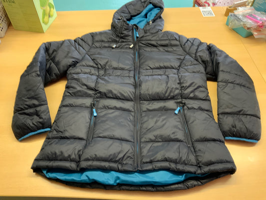 Winterjacke 40 Schwarz mit Blau