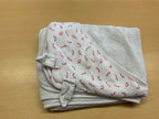 Babytuch Weiß mit Pinken Akzenten