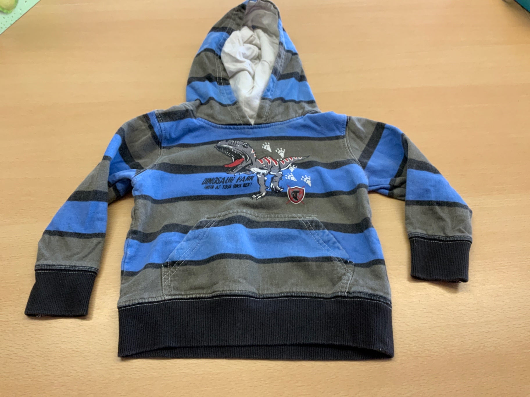 Kinder-Hoodie 92 Blau, Grau, Schwarz