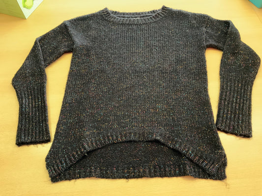 Pullover S Schwarz mit bunten Details
