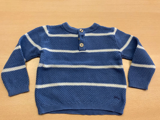  Pullover 92 Blau und Weiß