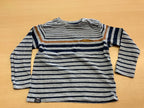 Langarmshirt 92 Grau, Navyblau, Braun