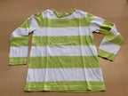 Langärmliges T-Shirt 116/122 Grün und Weiß
