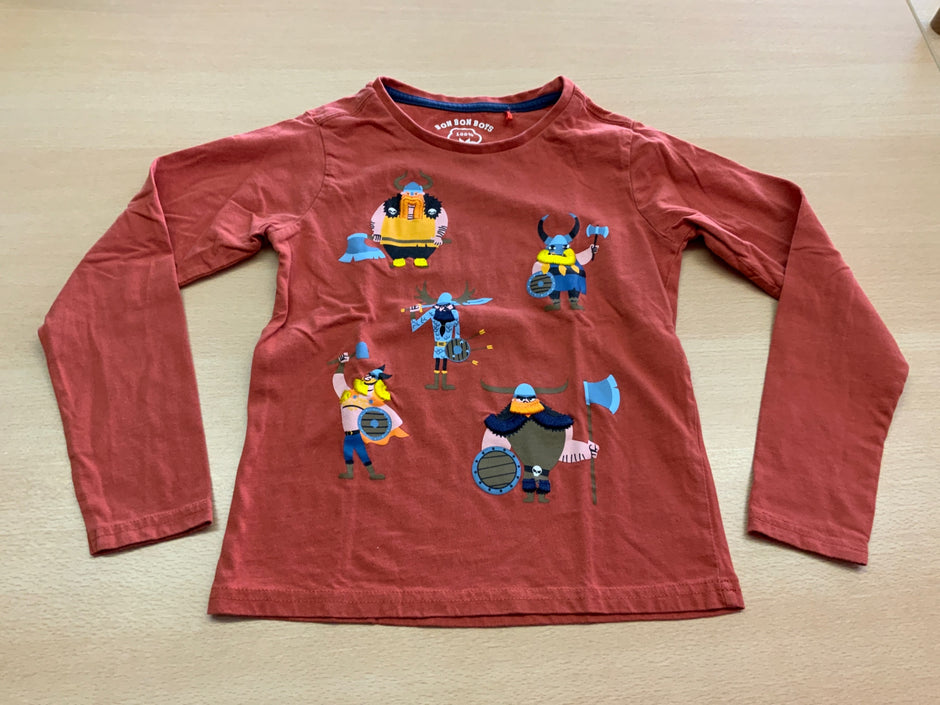 Bon Bon Boys Langärmliges T-Shirt 122 Rot