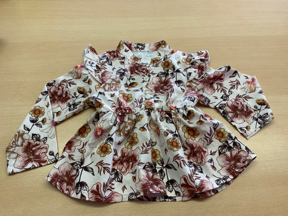 Bluse 104 Weiß, Pink, Braun, Schwarz