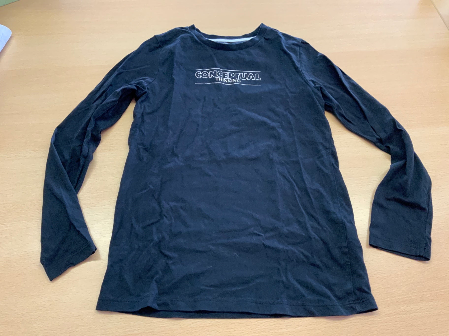  Langarmshirt 140 Schwarz