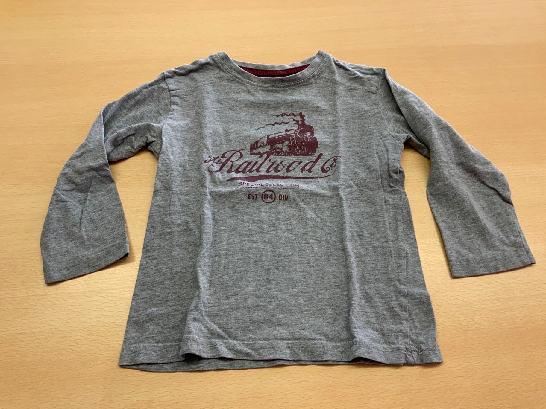 Langärmliges T-Shirt 104 Grau