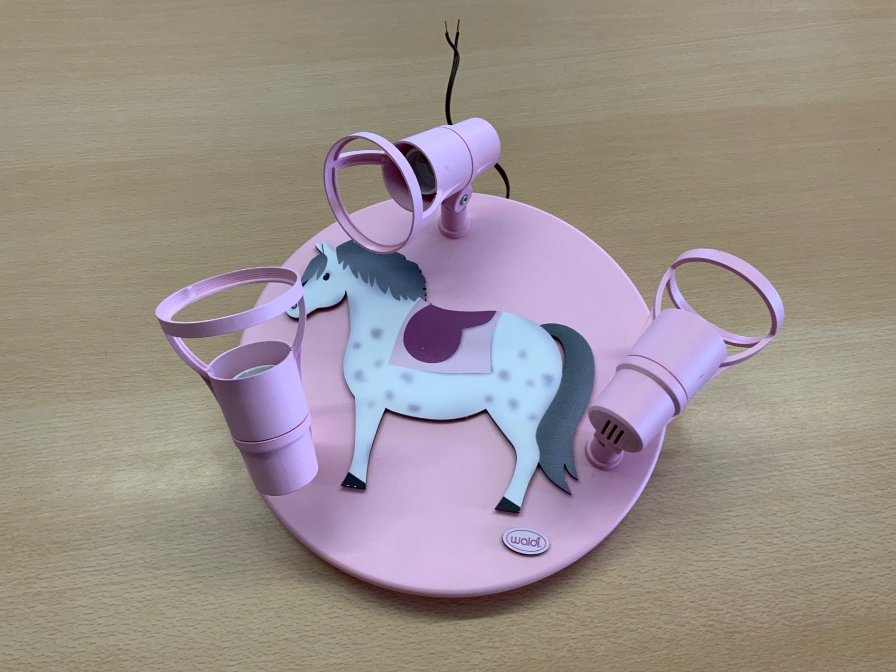 Waldi Lampe Rosa und Grau