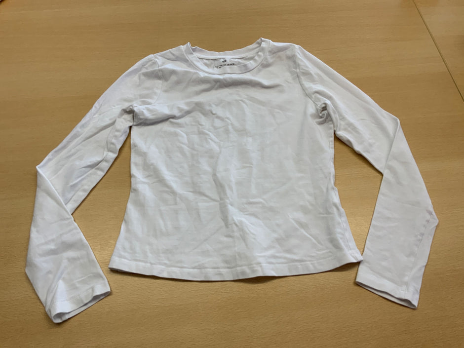 H&M Langarmshirt 158/164 Weiß