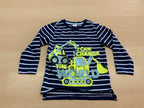  Langarmshirt 92 Dunkelblau und Weiß