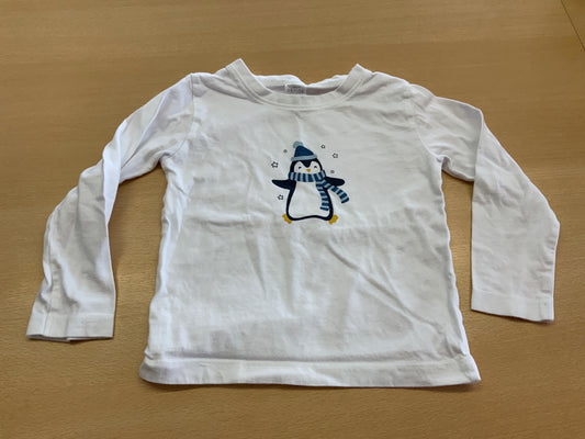 Langarmshirt 98/104 Weiß