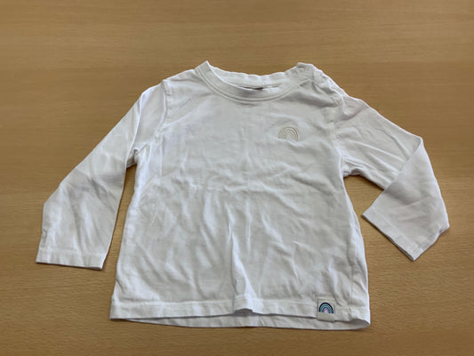 Langarmshirt 86/92 Weiß
