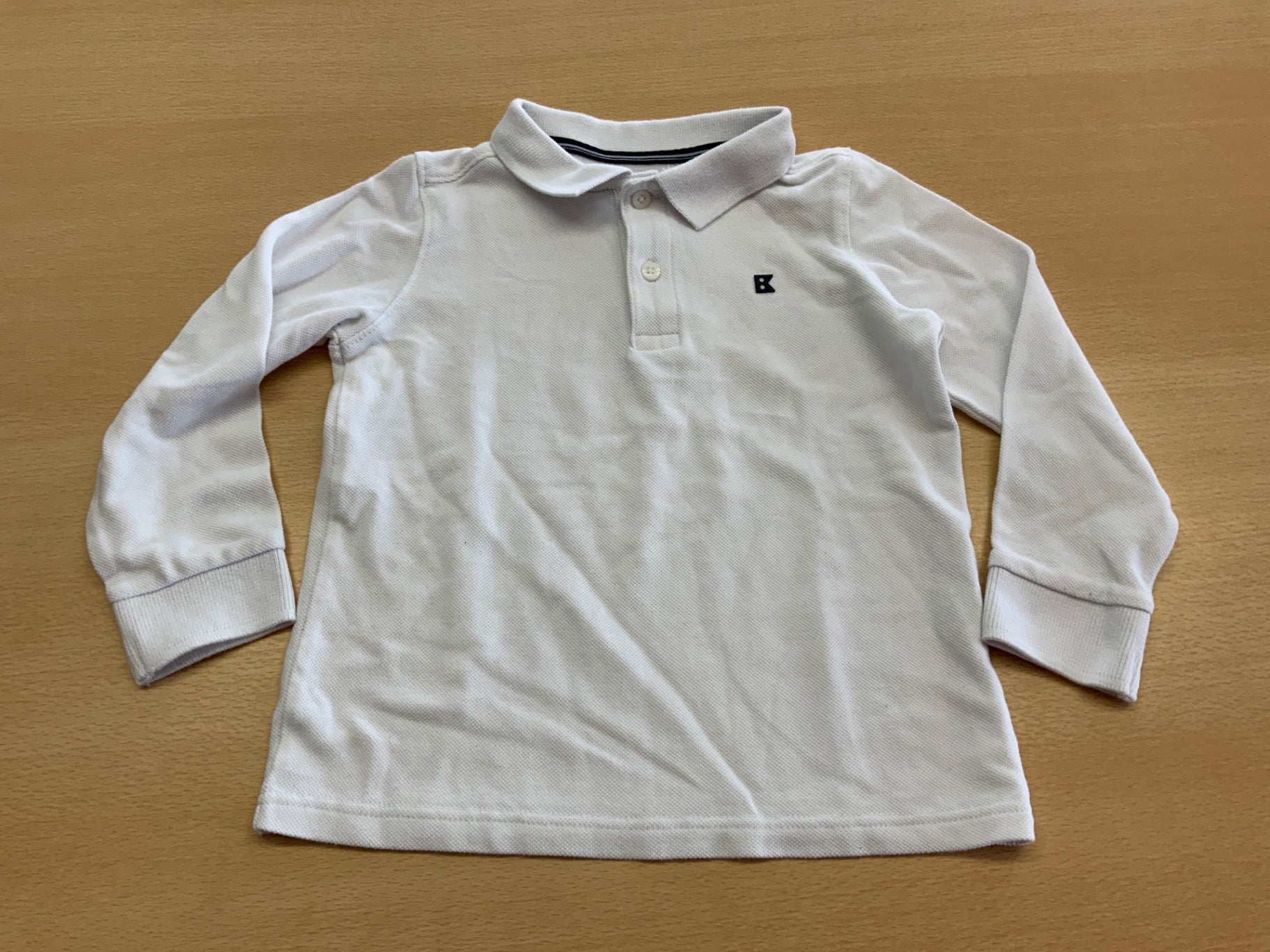 Poloshirt langarm 104 Weiß