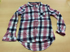 Bluse 134/140 Rot, Weiß, Blau