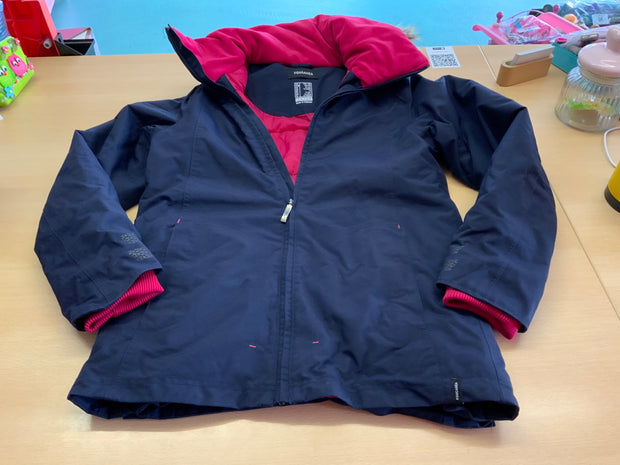 Fouganza Winterjacke 152/164 Dunkelblau mit Rot