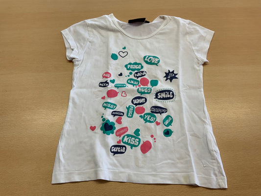 T-Shirt 122/128 Weiß