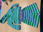  Pyjama 116 Grün und Grau