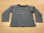 Longsleeve 110/116 Grau und Schwarz gestreift