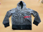  Jacke 116 Grau mit Schwarz und Rot