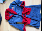  Bademantel 116 Blau und Rot