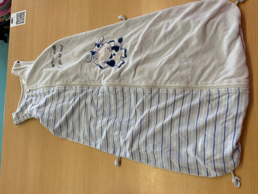 Schlafsack Beige, Blau, Weiß