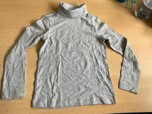 Rollkragenpullover 128 Grau