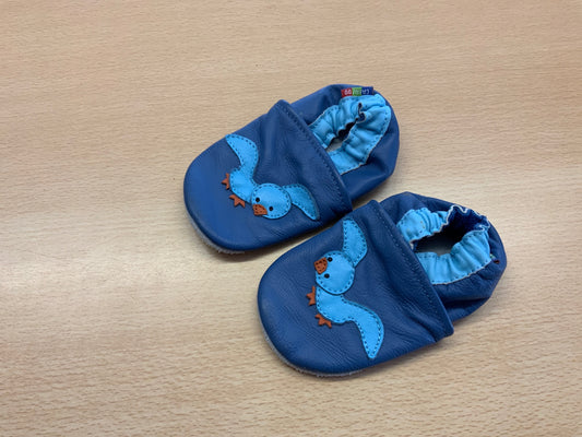 Lederhausschuhe Blau