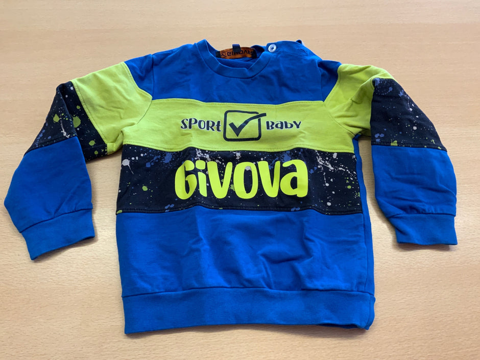 Sweatshirt 92 Blau, Gelb, Schwarz
