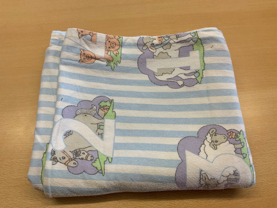 Kinderbettwäsche Blau, Lila, Grün, Weiß