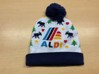 Aldi Mütze Weiß, Dunkelblau, Mehrfarbig